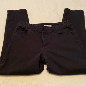 Chico’s Platinum Black Straight-Leg Jeans
